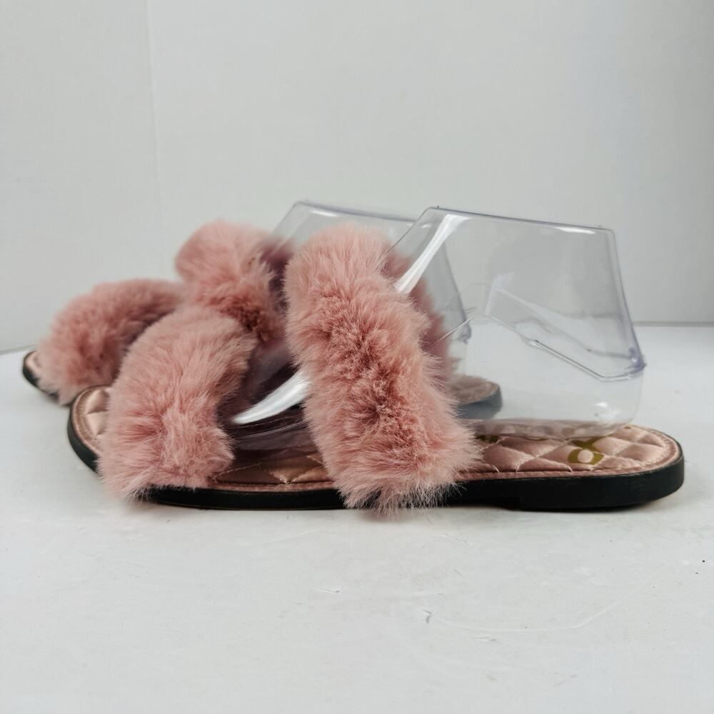 Sam Edelman Griselda Faux Fur Slides ROSE Sandals Flip Flops US Size 8.5